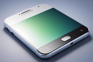 Mobile Smartphone. New shiny mobile cell phone. modern mobile phone template. photo