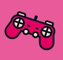 vector illustration of Cartoon controller in pink color