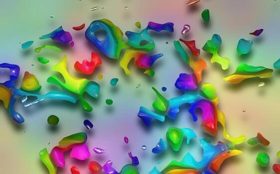 Abstract multicolor particle background,Digital painted abstract design.Holographic particle texture photo