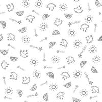 Vector pattern of different doodles. Hand drawn elements