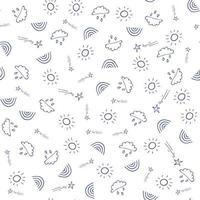 Vector pattern of different doodles. Hand drawn elements