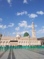 Beautiful daytime view of Masjid Al Nabawi, Medina, Saudi Arabia. photo