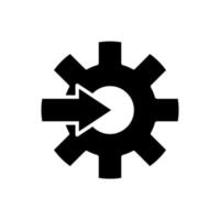 cogwheel with arrow icon vector