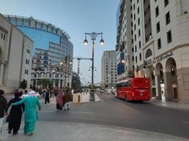 Medina, Saudi Arabia, Dec 2022 - A beautiful day time view of the roads and buildings of Medina, Saudi Arabia. photo