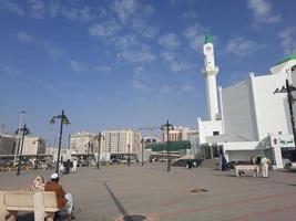 Medina, Saudi Arabia, Dec 2022 - Beautiful view of Bilal Mosque in Medina, Saudi Arabia.  Bilal Mosque is located some distance from Masjid al-Nabawi. photo