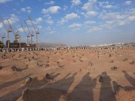 Medina, Saudi Arabia, Dec 2022 - An evening view of the Jannat al-Baqi cemetery, located some distance from Masjid al-Nabawi. photo