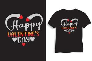 feliz día de san valentín tipografía cita de san valentín camiseta o diseño llamativo vector