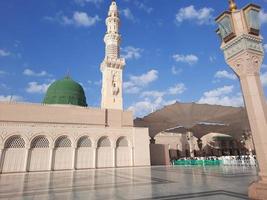 Beautiful daytime view of Prophet's Mosque - Masjid Al Nabawi, Medina, Saudi Arabia. photo