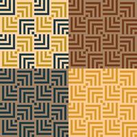 set geometric abstract vintage pattern vector