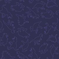 Hand drawn seamless pattern with dinosaurus. Perfect for kids fabric, textile, nursery clothes. Vector illustration