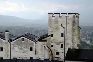 Travel to Salzburg, Austria. The view on the medieval fortress on the mountain. photo