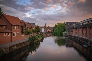 casco antiguo de norwich en norfolk, inglaterra. foto