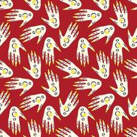 Seamless pattern with Magical mystical symbol hands with eyes vector