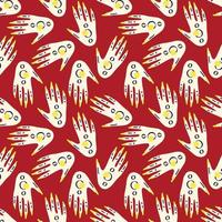 Seamless pattern with Magical mystical symbol hands with eyes vector