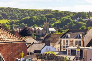 The scenic coastal town of Padstow in Cornwall, England. photo