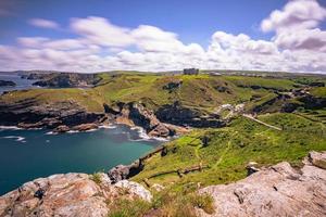 The legendary ancient town of Tintagel in Cornwall, England. photo