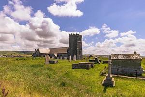 The legendary ancient town of Tintagel in Cornwall, England. photo