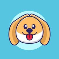 Avatar Animal Face. Dog Face Illustration Design vector