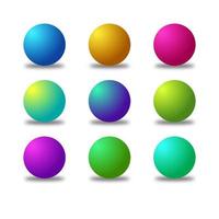 Ball gradients set. Vivid Color Set vector