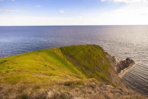 el pintoresco paisaje de la puerta de durdle en la costa jurásica, inglaterra. foto