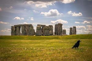 Ancient ruins of the druid site of Stonehenge on the plain of Salisbury, England. photo