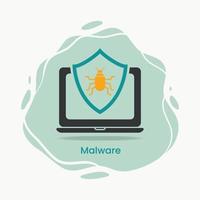 icono de malware diseño gráfico ilustración vectorial vector