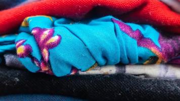 stack of clothes as background photo