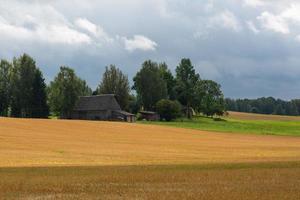 Latvian summer landscapes with clouds photo