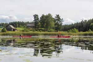 Latvian lake landscapes in summer photo