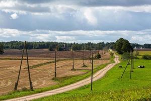Latvian summer landscapes with clouds photo