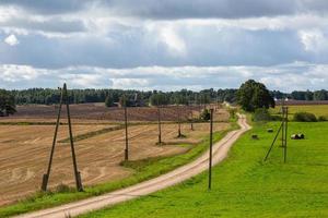 Latvian summer landscapes with clouds photo