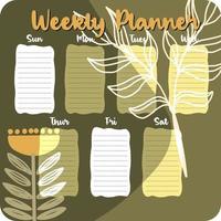 Monthly planner, weekly planner, habit tracker template and example. Template for agenda, schedule, planners, checklists, bullet journal, notebook and other stationery. Hygge theme vector