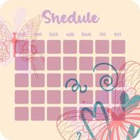 Template for agenda, schedule, planners, checklists, bullet journal, notebook and other stationery. vector