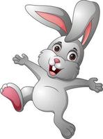 Cute rabbit cartoon on white background vector