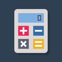 Calculator - Flat color icon. vector