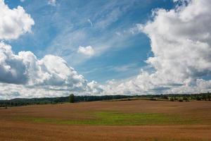 Latvian summer landscapes with clouds photo