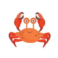 illustration vector graphic red legged smiling crab