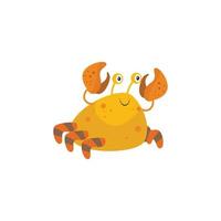 illustration vector graphic cute and smiling golden crab