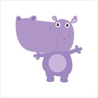 cute hippopotamus, one of river mammals from Africa. illustrations, graphic designs, vectors, characters, and cartoons vector