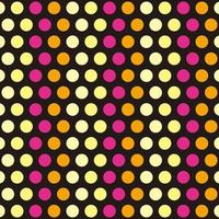 Vector seamless pattern with colorful dots with black background