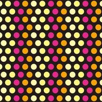 Vector seamless pattern with colorful dots with black background