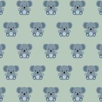 Vector seamless pattern with koala sitting
