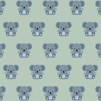 Vector seamless pattern with koala sitting