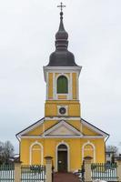 Yellow Lutheranic Church in Estonia photo