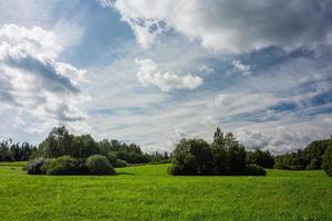 Latvian summer landscapes with clouds photo