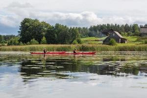 Latvian lake landscapes in summer photo