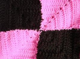 Crochet texture, colorful squares pattern. Crochet Knit Squares photo