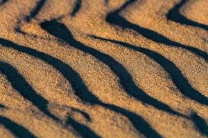 Patterns in the Sea Sand at Sunset photo