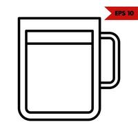 ilustración del icono de la línea de bebida vector