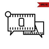 illustration of chat line icon vector